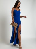 Summer jumpsuit with slits, cornflower blue AZR6987